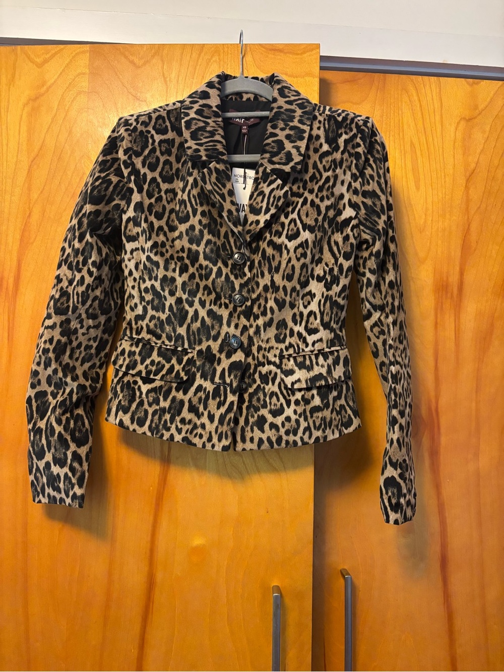 Wayf Leopard Print Velveteen Blazer by Sara Walker NWT